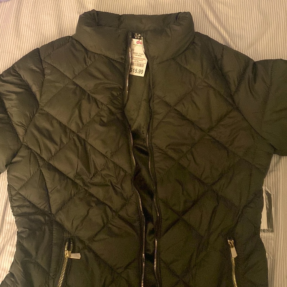 Green Puff Jacket Brand New still with original tags size large